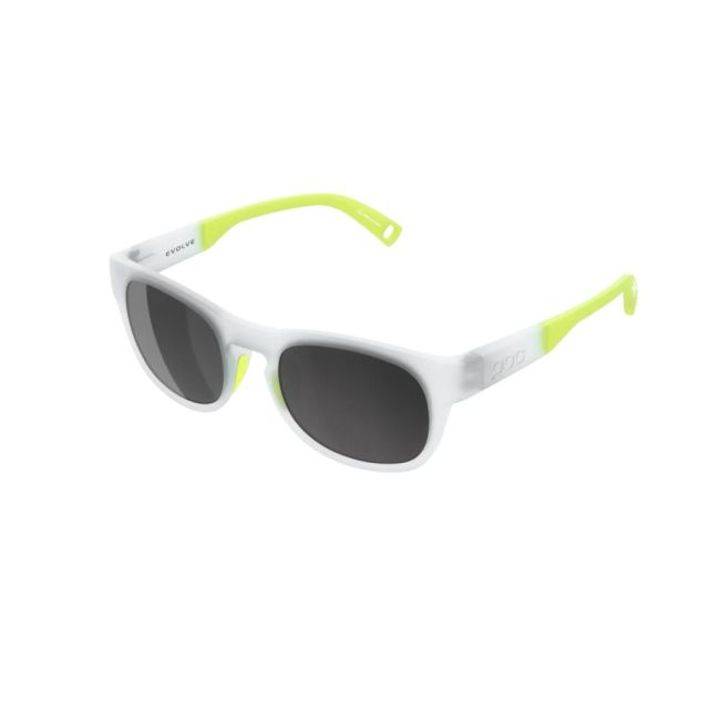 Ochelari de soare POC Evolve - Uranium Black Trans/Fluo Limegreen/Clarity POCito/Sunny Grey