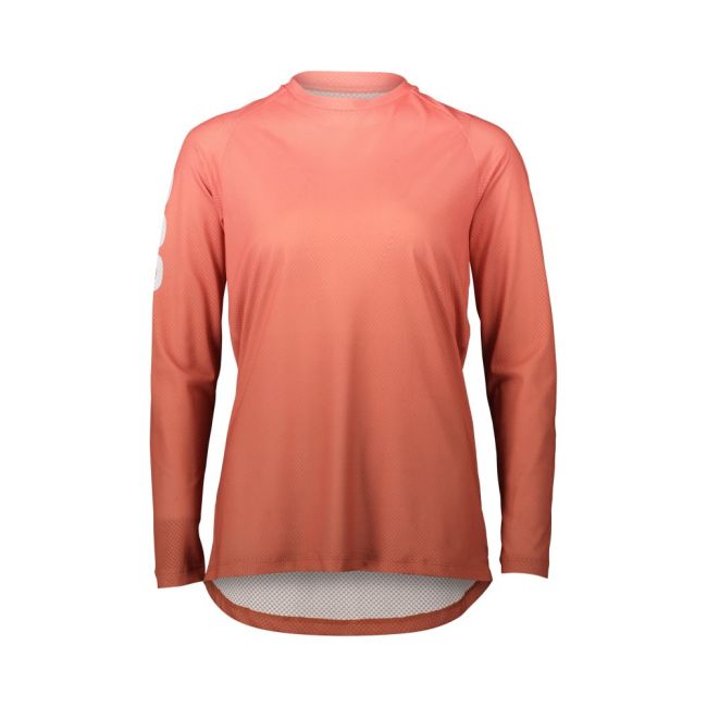 Tricou ciclism MTB POC Essential MTB Lite LS Jersey W - Gradient Ammolite Coral