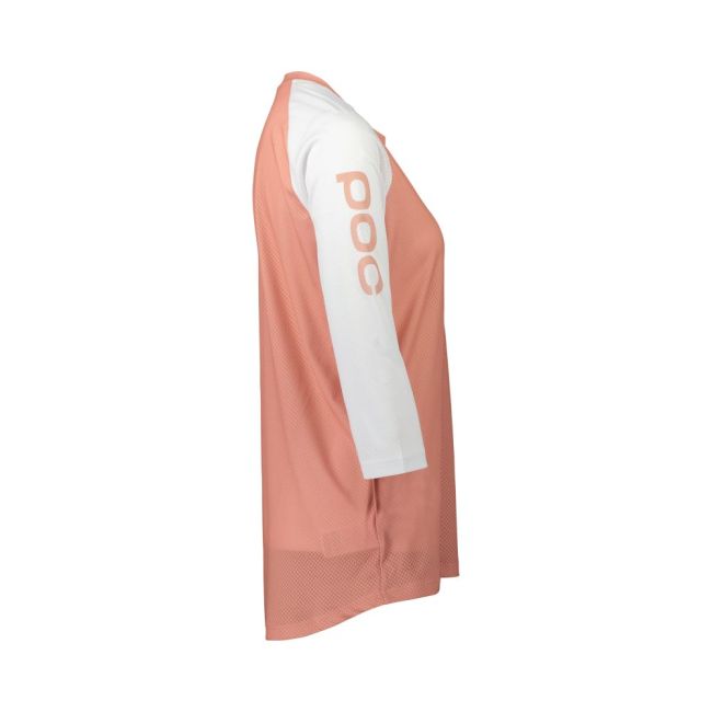 Tricou ciclism MTB POC MTB Pure 3/4 Jersey W - Rock Salt/Hydrogen White