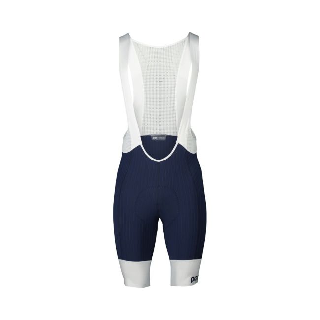 Pantaloni scurți ciclism cu bretele POC Raceday Bibshorts - Turmaline Navy / Hydrogen White