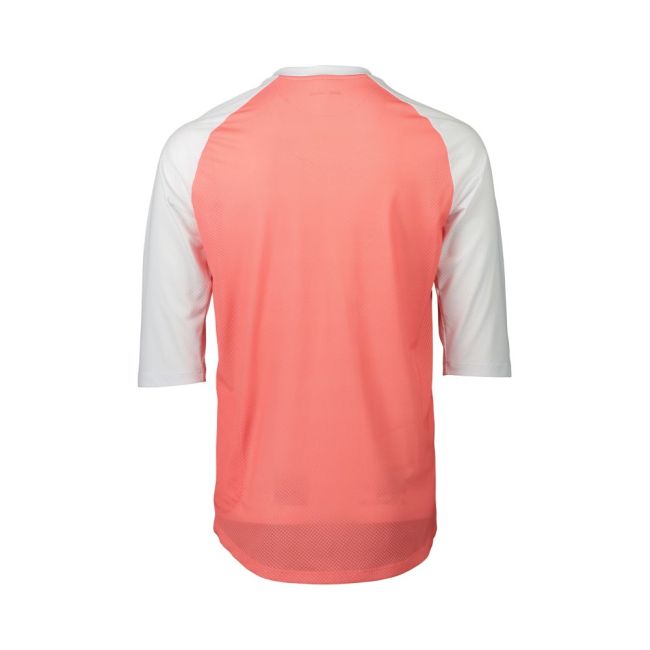 Tricou ciclism MTB POC MTB Pure 3/4 Jersey - Ammolite Coral/Hydrogen White