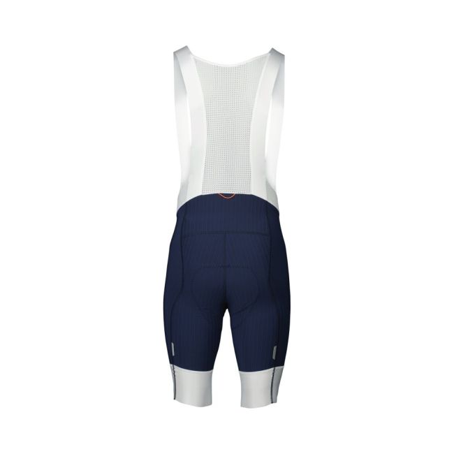 Pantaloni scurți ciclism cu bretele POC Raceday Bibshorts - Turmaline Navy / Hydrogen White