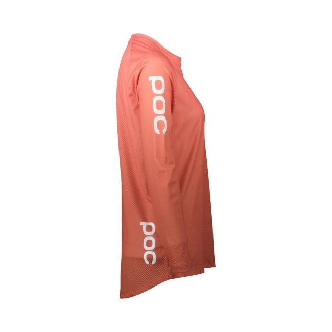 Tricou ciclism MTB POC Essential MTB Lite LS Jersey W - Gradient Ammolite Coral