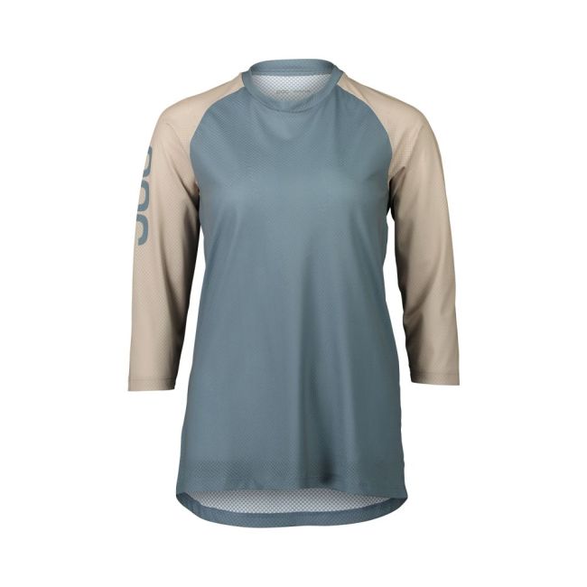 Tricou ciclism MTB POC MTB Pure 3/4 Jersey W - Calcite Blue/Light Sandstone Beige