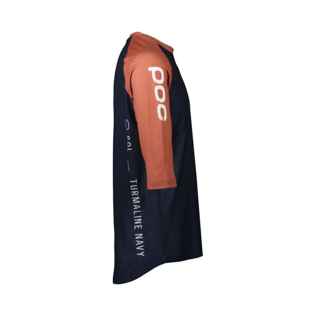 Tricou ciclism MTB POC MTB Pure 3/4 Jersey - Turmaline Navy/Himalayan Salt