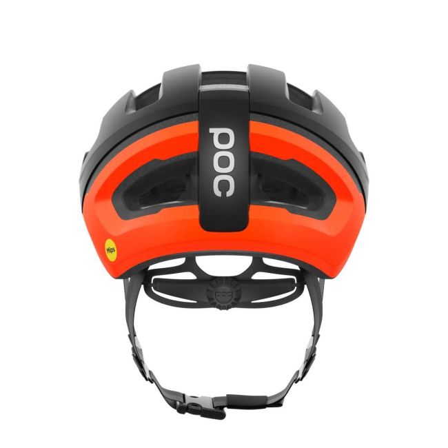 Cască ciclism șosea POC Omne Air MIPS - Uranium Black Matt/Fluorescent Orange Matt
