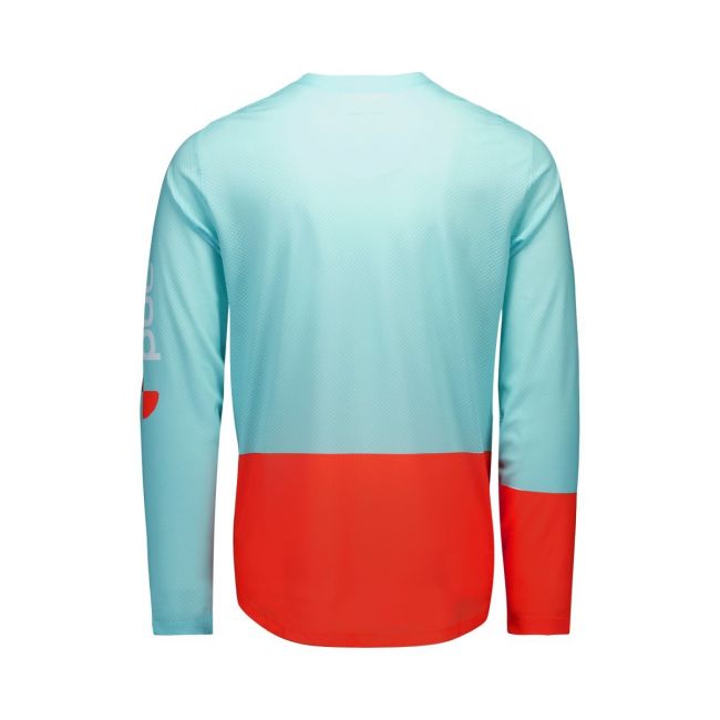 Tricou ciclism MTB POC Motion Air L/S Jersey - Lazurite Blue/Carnelian Orange
