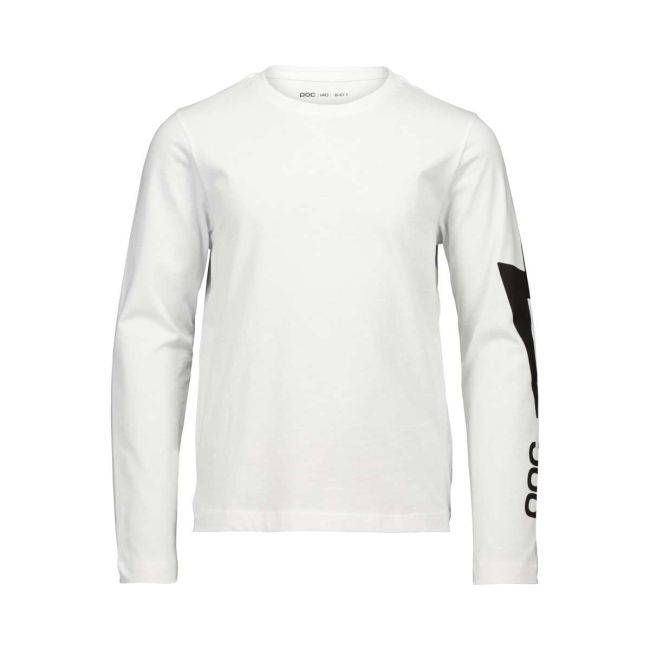 Tricou cu mânecă lungă POC L/S Tee Jr - Blixten White