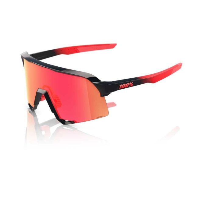 Ochelari ciclism 100% S3 - Elly 24 LE / Gloss Black Matte Red / HiPER Fire Red Mirror