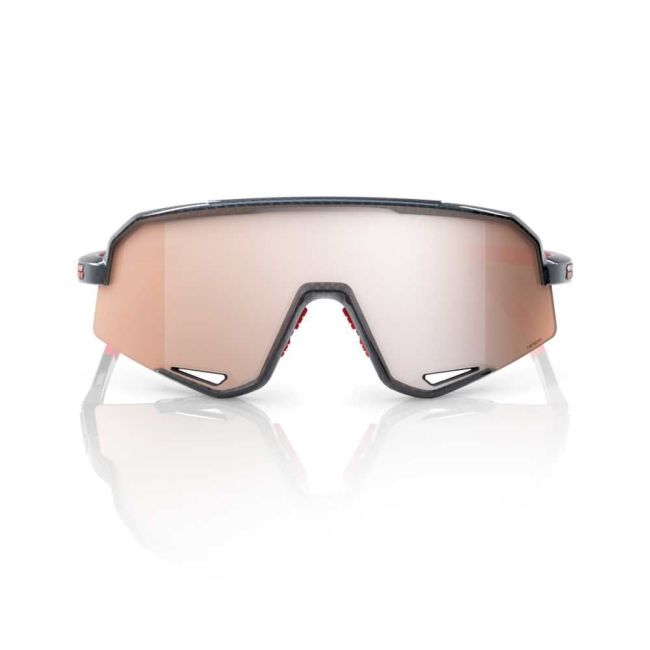 Ochelari ciclism 100% Slendale - Gloss Carbon Fiber / HiPER Crimson-Silver Lens