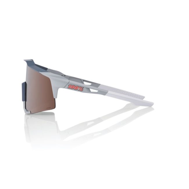 Ochelari ciclism 100% Speedcraft - Soft Tact Stone Grey / HiPER Crimson Silver Mirror Lens