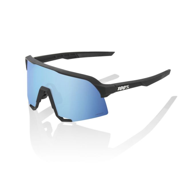Ochelari ciclism 100% S3 - Matte Black / HiPER Blue Multilayer Mirror Lens