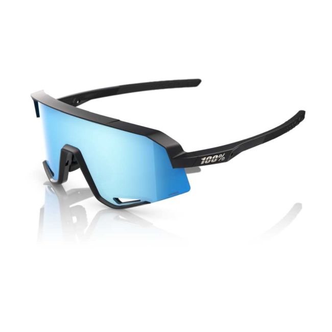 Ochelari ciclism 100% Slendale - Matte Black / HiPER Blue Multilayer Mirror Lens