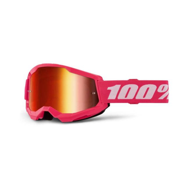 Ochelari MTB/MX 100% Strata 2 - Pink / Mirror Red Lens