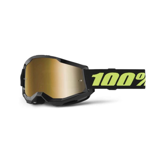 Ochelari MTB/MX 100% Strata 2 - Solar Eclipse / Mirror True Gold Lens
