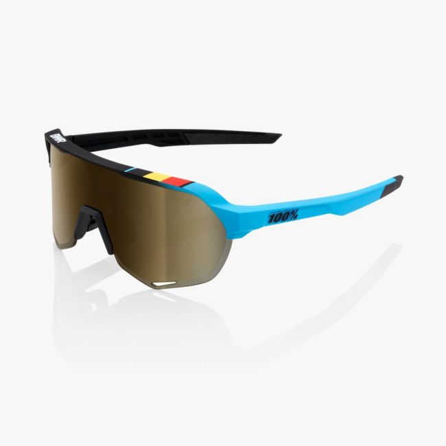 Ochelari ciclism 100% S2 - BWR Black / Soft Gold Mirror Lens