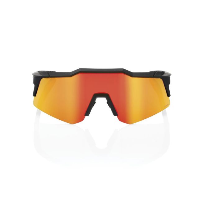 Ochelari ciclism 100% Speedcraft XS - Soft Tact Black / HiPER Red Multilayer Mirror Lens