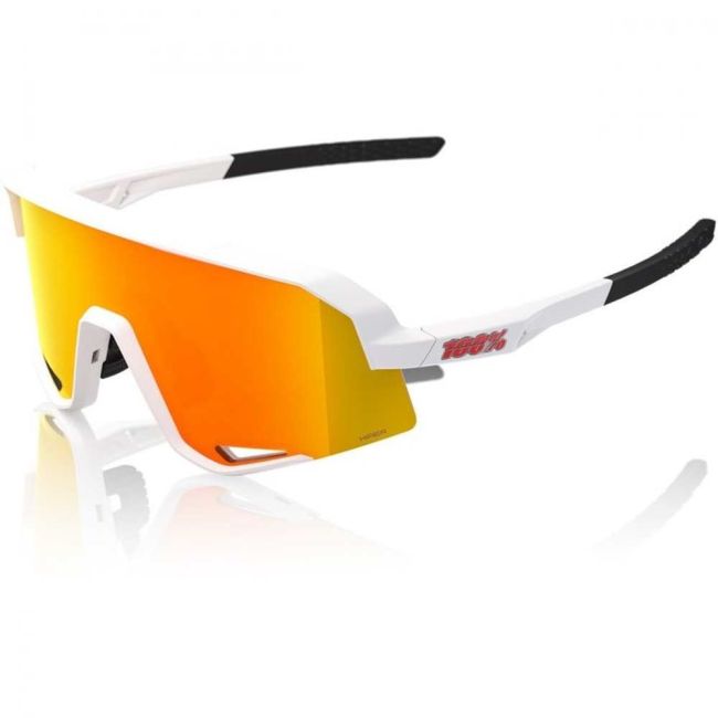 Ochelari ciclism 100% Slendale - Soft tact White / HiPER Red Multilayer Mirror Lens