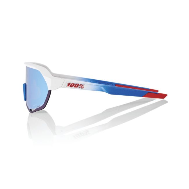 Ochelari ciclism 100% S2 - Total Energies Team Matte White / Metallic Blue / HiPER Blue Multilayer Mirror Lens