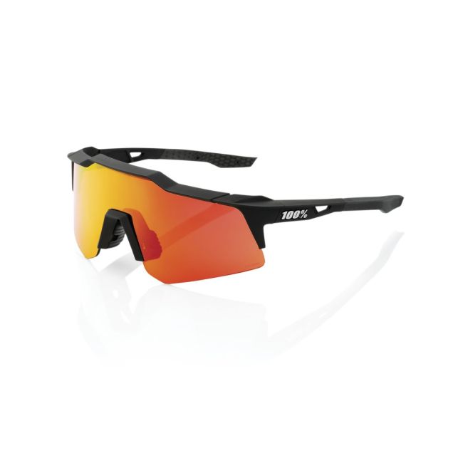 Ochelari ciclism 100% Speedcraft XS - Soft Tact Black / HiPER Red Multilayer Mirror Lens