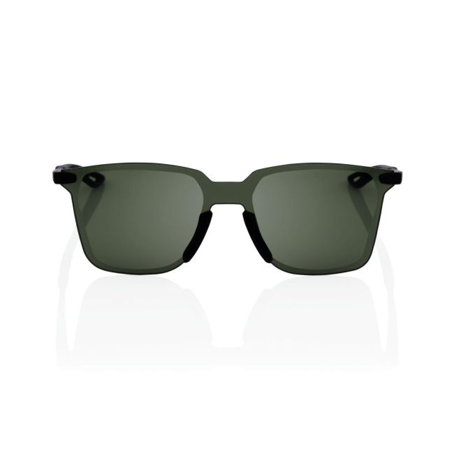 Ochelari de soare 100% Legere Square - Soft Tact Army Green / Grey Green Lens