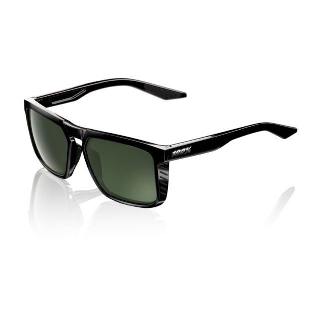 Ochelari de soare 100% Renshaw - Polished Black / Grey Green