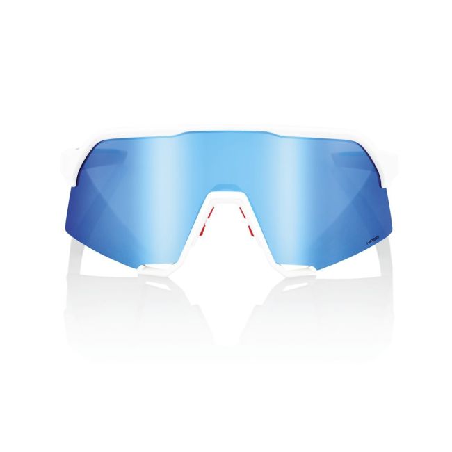 Ochelari ciclism 100% S3 - Total Energies Team Matte White / Metallic Blue / HiPER Blue Multilayer Mirror Lens