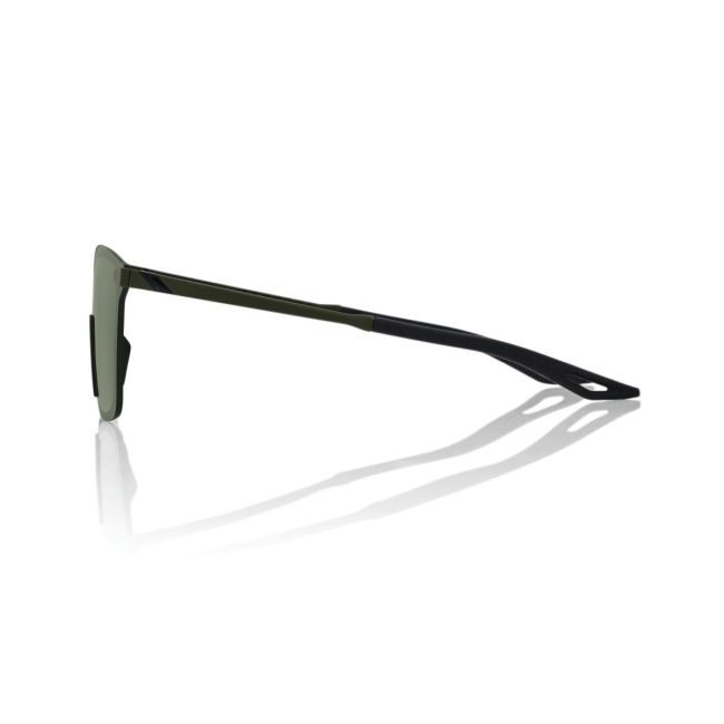 Ochelari de soare 100% Legere Square - Soft Tact Army Green / Grey Green Lens