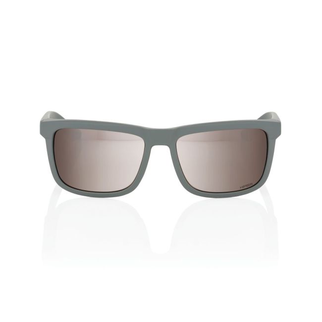 Ochelari de soare 100% Blake - Soft Tact Cool Grey / HiPER Crimson Silver Mirror Lens