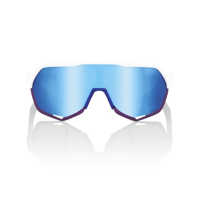 Ochelari ciclism 100% S2 - Total Energies Team Matte White / Metallic Blue / HiPER Blue Multilayer Mirror Lens
