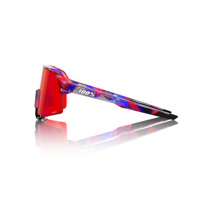 Ochelari ciclism 100% S3 FDJ - Gloss Translucent Red/Blue / HiPER Fire Red Mirror Lens