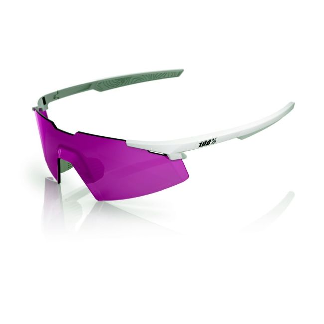 Ochelari ciclism 100% A2 Aspire - Matte White / HiPER Pink Lavender Lens