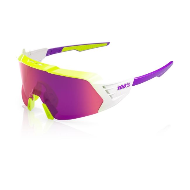 Ochelari ciclism 100% Korbin X - Flo Yellow Fade / Purple Mirror Lens