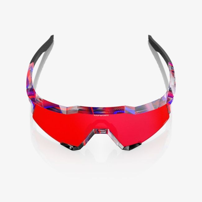 Ochelari ciclism 100% Speedcraft FDJ - Gloss Translucent Red/Blue / HiPER Fire Red Mirror Lens