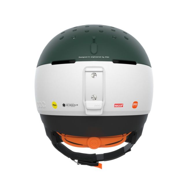 Cască schi POC Meninx RS MIPS - Hydrogen White/Moldanite Green Matt