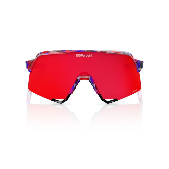 Ochelari ciclism 100% S3 FDJ - Gloss Translucent Red/Blue / HiPER Fire Red Mirror Lens