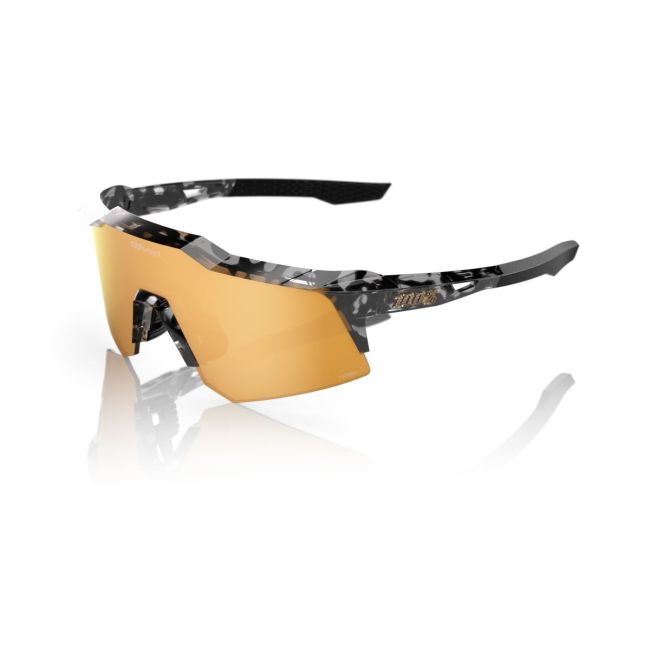 Ochelari ciclism 100% Speedcraft XS Money Mike 3 - Black Tortoise / HiPER 24K Gold Mirror Lens