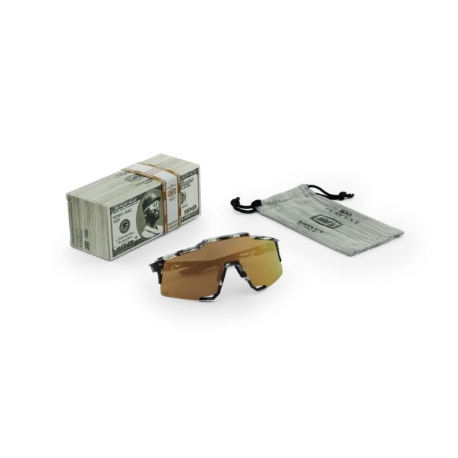 Ochelari ciclism 100% Speedcraft XS Money Mike 3 - Black Tortoise / HiPER 24K Gold Mirror Lens
