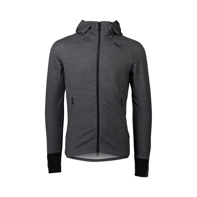 Hanorac merino POC Merino Zip Hood - Sylvanite Grey Melange