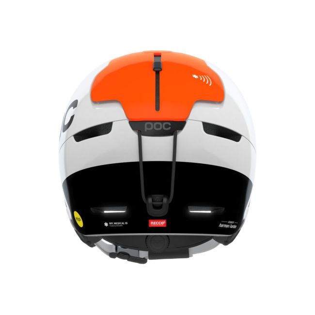 Cască schi POC Obex Connect - Hydrogen White/Fluorescent Orange AVIP