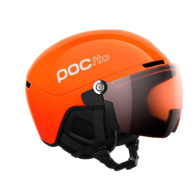 Vizieră cască schi copii POC Obex Visor - Fluorescent Orange/Clarity POCito/Partly Sunny/Light Orange