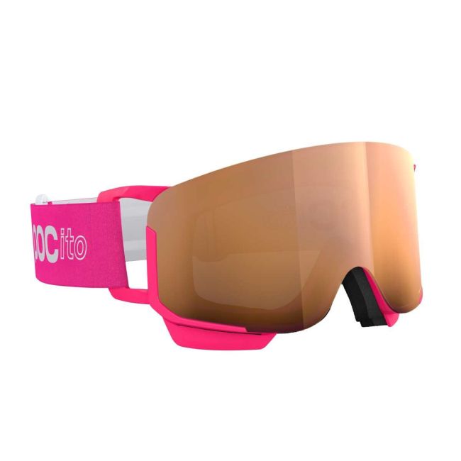 Ochelari schi copii POC Nexal - Fluorescent Pink/Partly Sunny Light Orange
