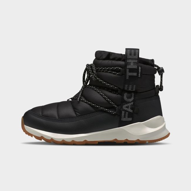 Ghete de iarnă The North Face ThermoBall Lace Up WP pentru damă - negru Black | Gardenia White | impermeabile DryVent™