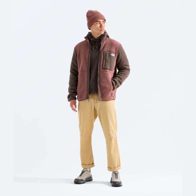 Polar The North Face Yumiori Full Zip pentru bărbați - maro Copper Silt | Smokey Brown | fleece 100% poliester reciclat