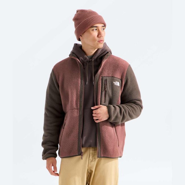Polar The North Face Yumiori Full Zip pentru bărbați - maro Copper Silt | Smokey Brown | fleece 100% poliester reciclat