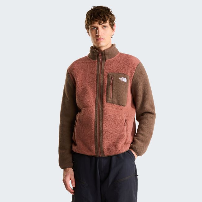 Polar The North Face Yumiori Full Zip pentru bărbați - maro Copper Silt | Smokey Brown | fleece 100% poliester reciclat