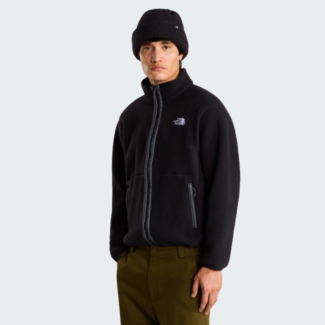 Polar The North Face Fleeski Full Zip Jacket pentru bărbați - negru Black | fleece reciclat