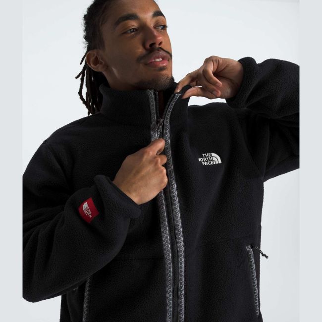 Polar The North Face Fleeski Full Zip Jacket pentru bărbați - negru Black | fleece reciclat