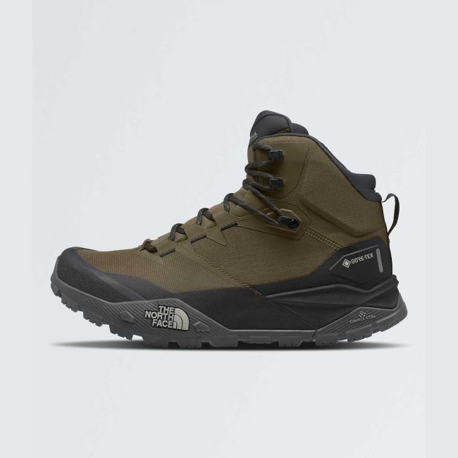 Ghete drumeție The North Face Offtrail Hike Mid GTX pentru bărbați - kaki Sycamore | Black | GORE-TEX impermeabil