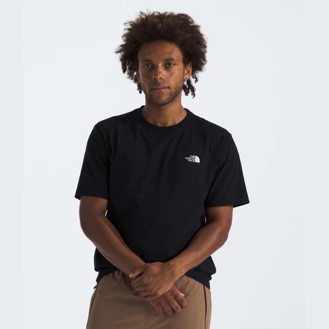 Tricou The North Face Evolution Box NSE Regular pentru bărbați - negru Black | White | poliester reciclat